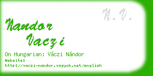 nandor vaczi business card